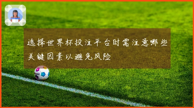 选择世界杯投注平台时需注意哪些关键因素以避免风险